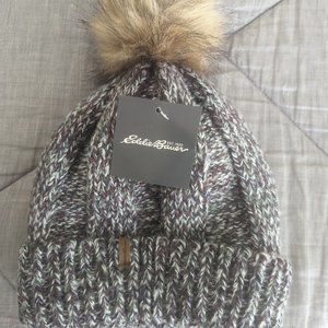 New with Tags Eddie Bauer Beanie w/Fur Pom!!